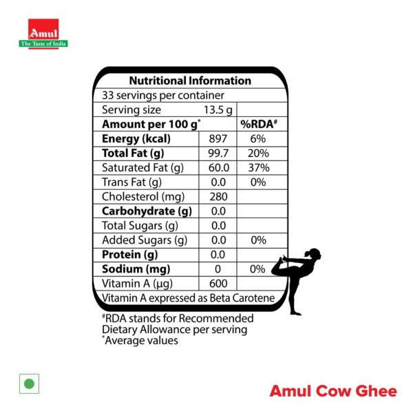 Amul Cow Ghee 500 ml , Pouch - Image 2