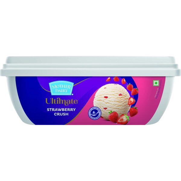 Mother Dairy Ultimate Strawberry Crush Ice-cream Tub, 1 Litre - Image 2