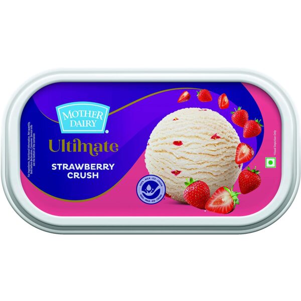 Mother Dairy Ultimate Strawberry Crush Ice-cream Tub, 1 Litre